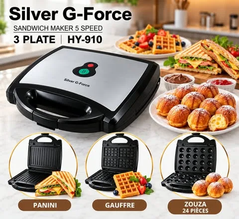 Appareil zoza Ammouna 3 en 1 Ammouna – Gaufrier& Zouza & Panini 1400W