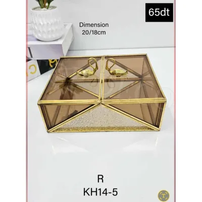 Boîte à Bijoux Luxe Dorée Double Cygne – Grand Modèle | Top Déco Tunisie