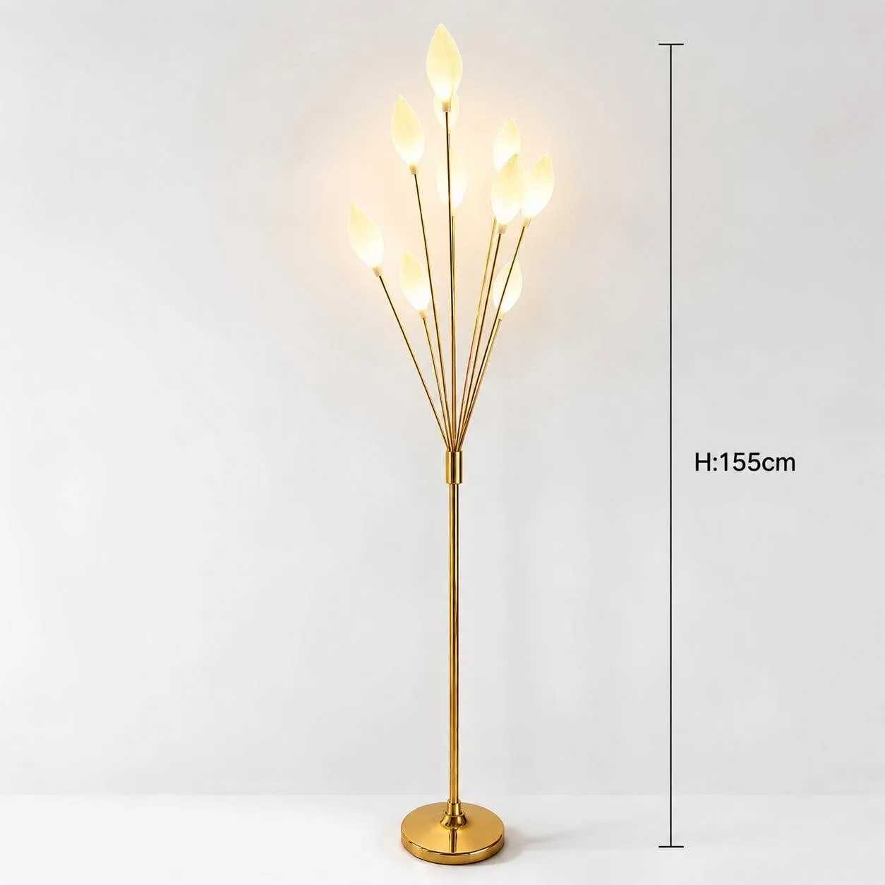 Lampadaire LED moderne design feuilles