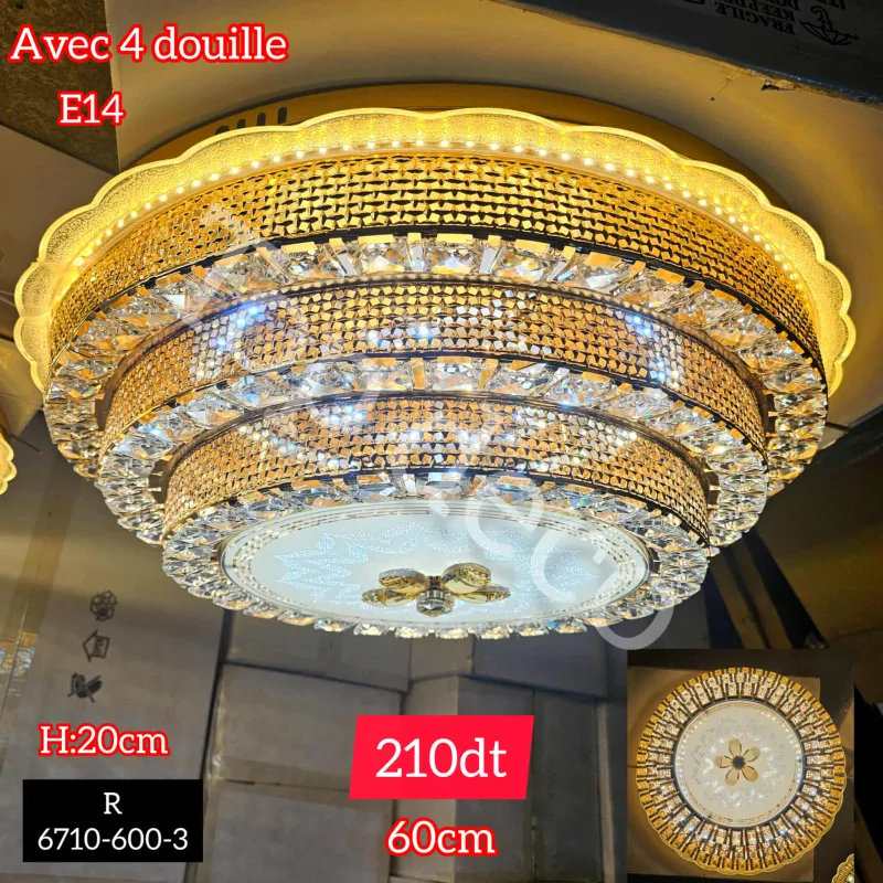 Lustre Plafonnier 60cm | Top Déco Tunisie
