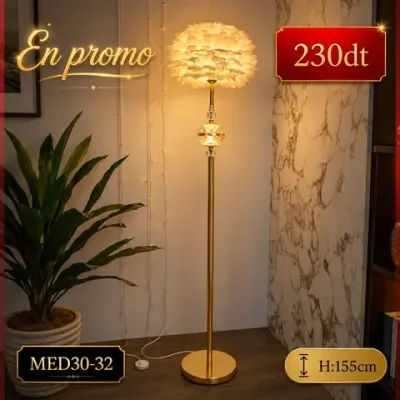 Veilleuse d’Angle Plume Blanche – Ambiance Élégante LED | Top Déco Tunisie