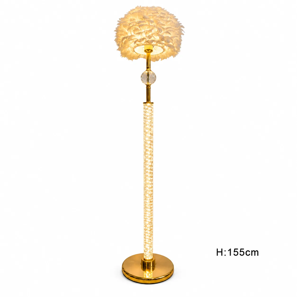 Veilleuse d’Angle Plume Blanche – Ambiance Élégante LED
