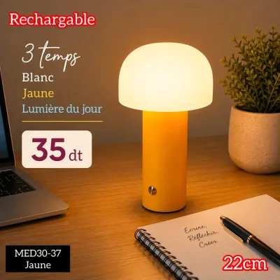 Veilleuse de Table de Nuit Jaune LED | Top Déco Tunisie