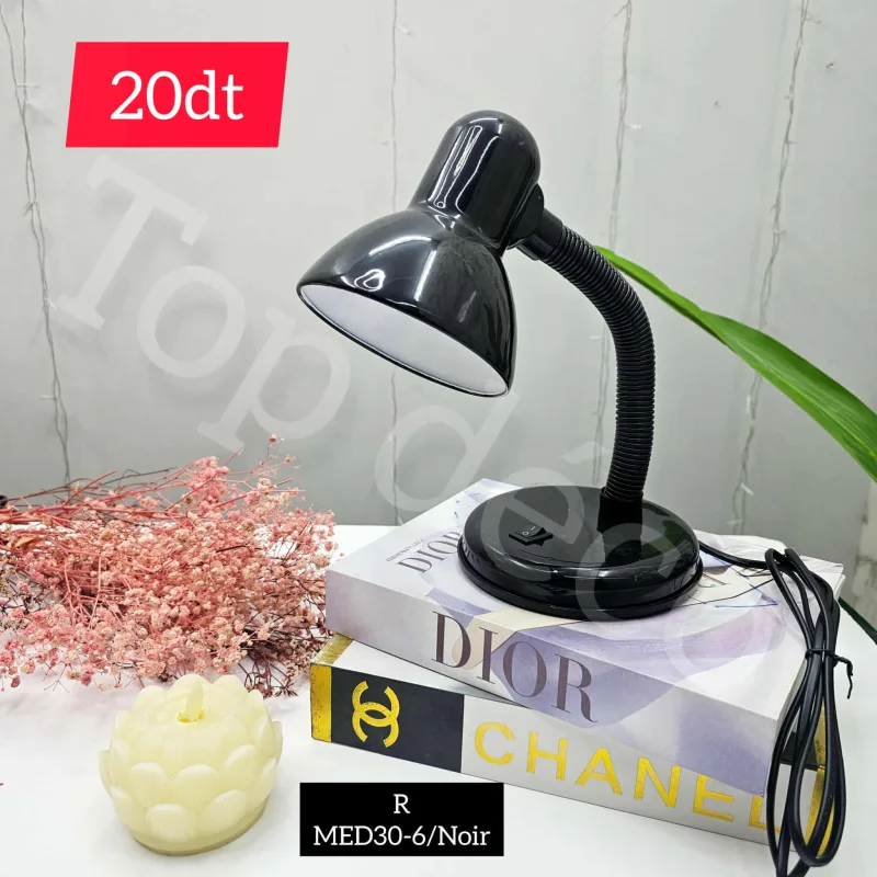 Veilleuse de bureau orientable Noire | Top Déco Tunisie