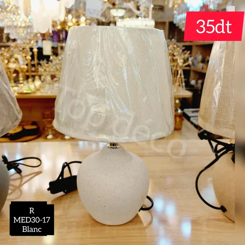 Veilleuse table de nuit Blanche | Top Déco Tunisie