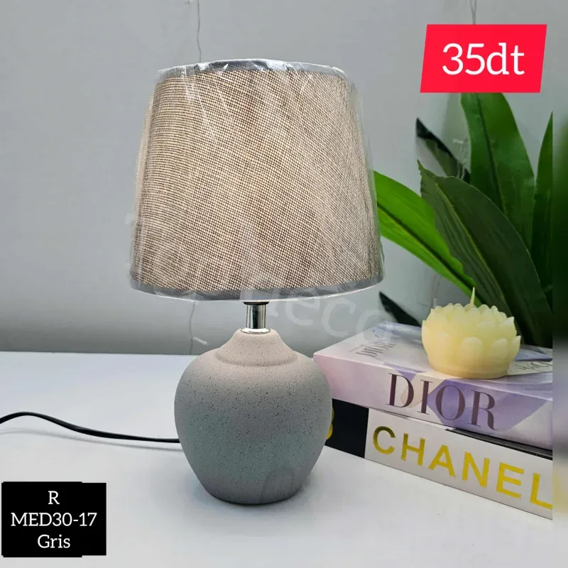 Veilleuse table de nuit Gris | Top Déco Tunisie