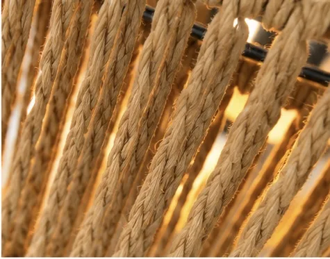 Lustre Suspendu en Corde Naturelle