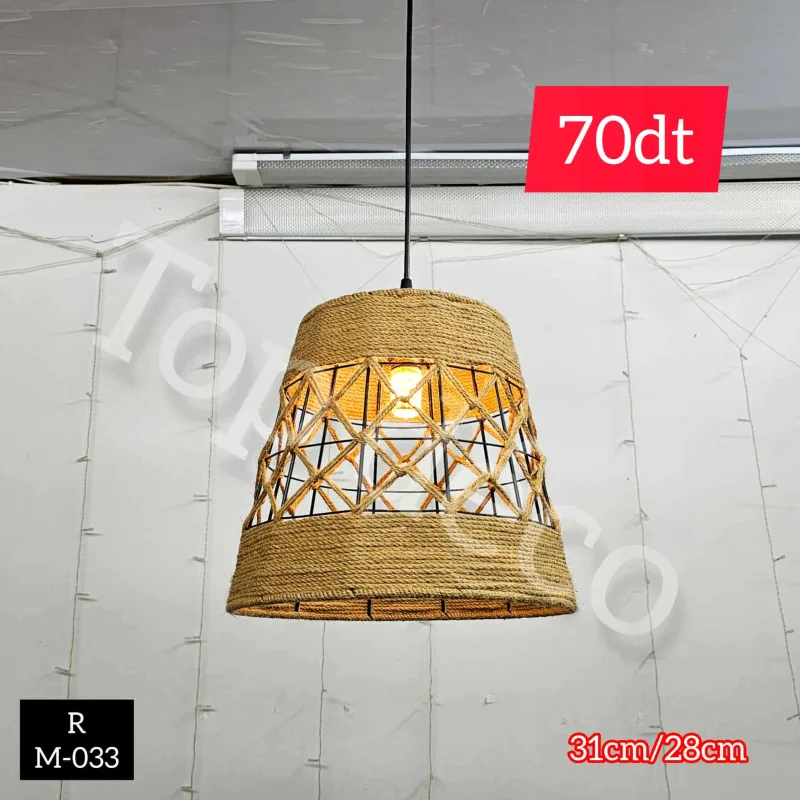 Lustre suspendu en Corde naturelle M-033 | Top Déco Tunisie