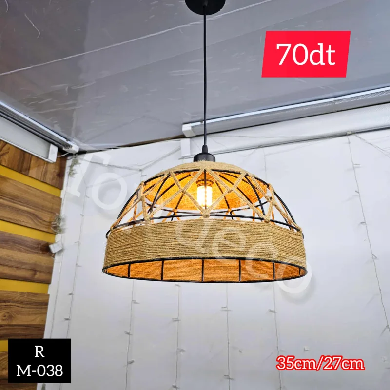 Lustre Suspendu en Corde Naturelle | Top Déco Tunisie