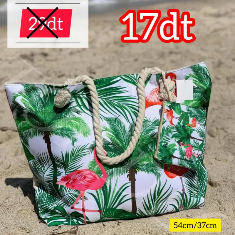 Sac de Plage Summer Design – Vert Tropical Chic | Top Déco Tunisie
