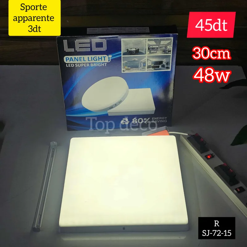 Spote apparente 3D carrée | Top Déco Tunisie