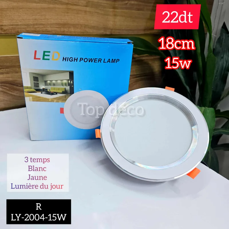LED High power lamp 3 temps 15W | Top Déco Tunisie