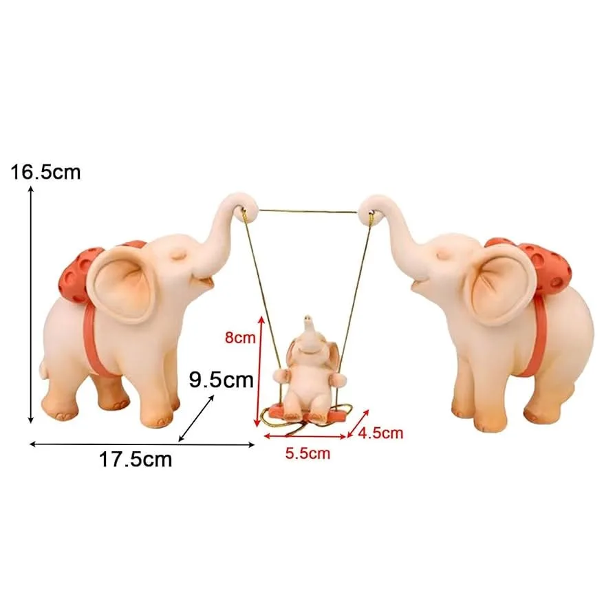 Figurine Élégante en Résine Blanc et Rose
