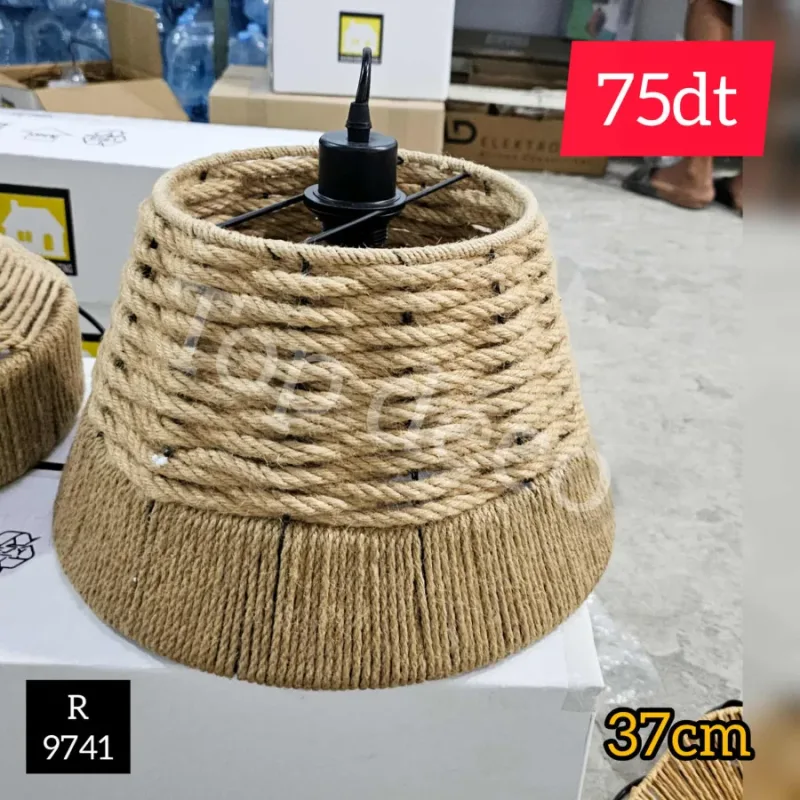 Lustre Suspendu en Corde Naturelle - 9741 | Top Déco Tunisie