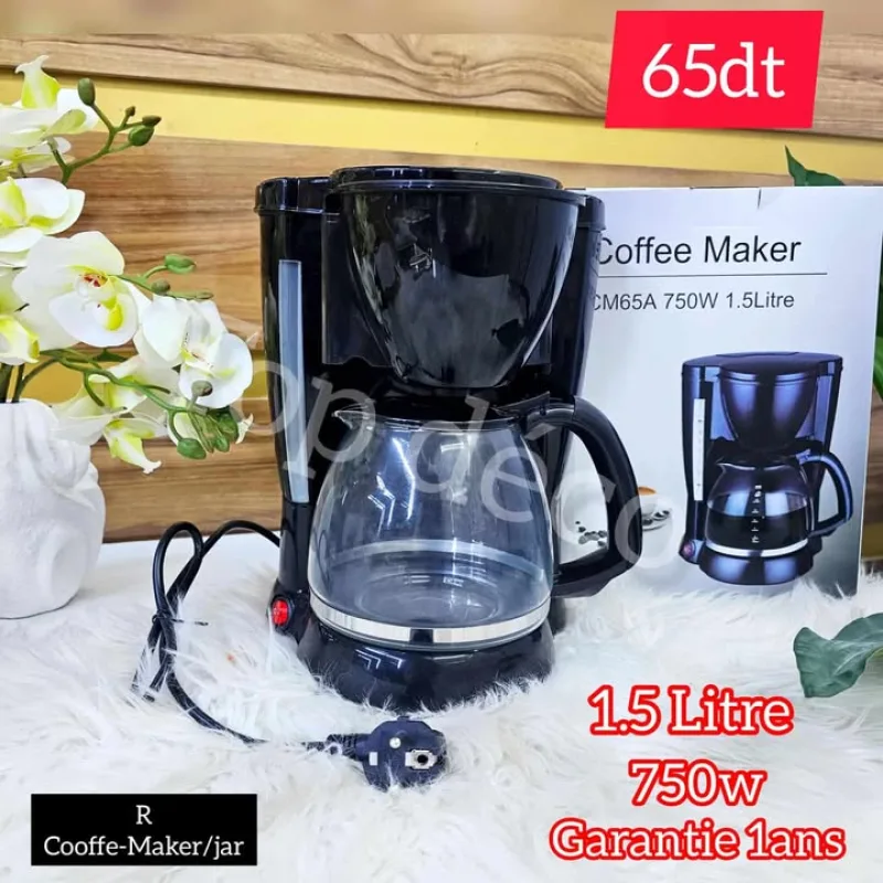 Coffee maker noir 1.5 litres 750W | Top Déco Tunisie