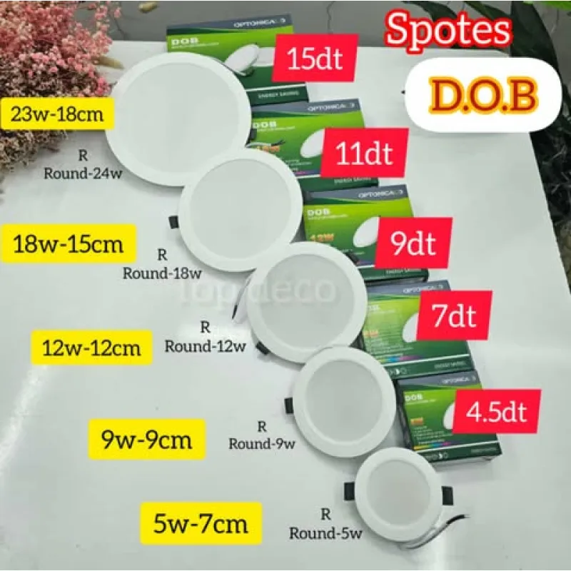 Spot LED DOB 24W Encastrable | Top Déco Tunisie
