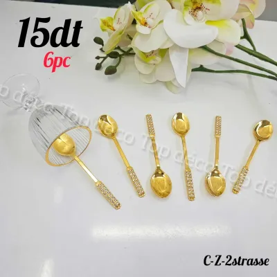 Set cuillère zrir doré 2strasse 6 PS | Top Déco Tunisie