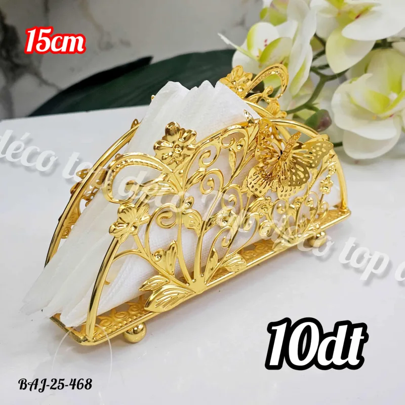Porte serviettes doré papillon | Top Déco Tunisie
