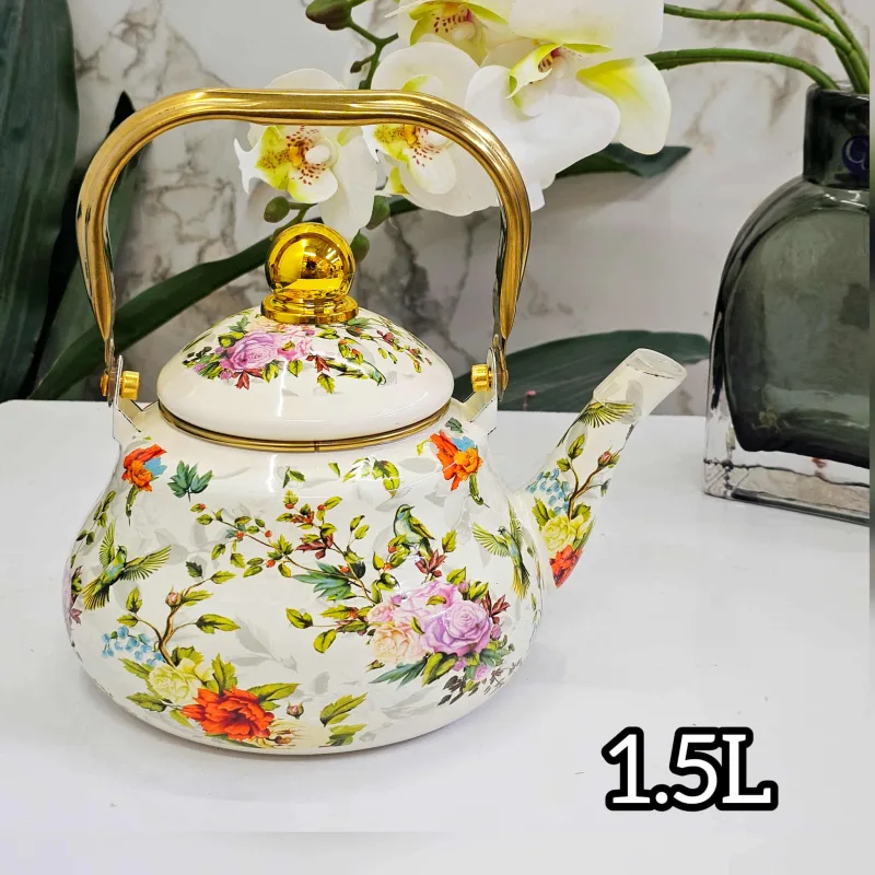 Théière turc fleurie couleur 1.5L | Top Déco Tunisie