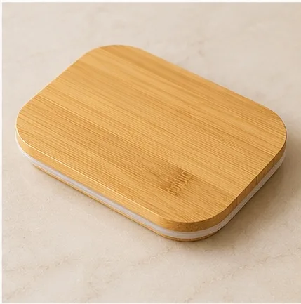 Boite en verre miel avec couvercle bois