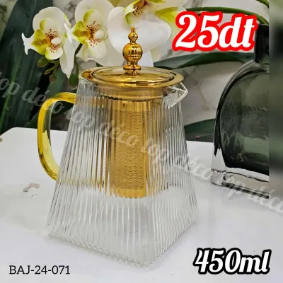 Théière en verre élégance avec  filtre intégré | Top Déco Tunisie