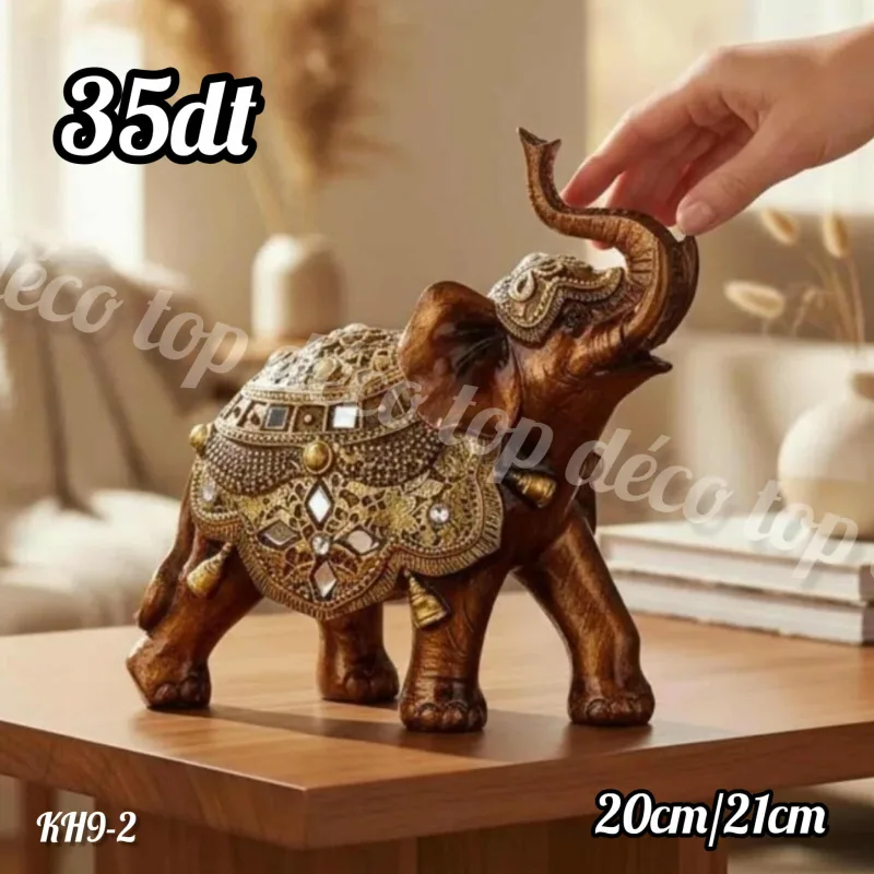 Statue décorative éléphant – Taille moyenne (1 pièce) | Top Déco Tunisie