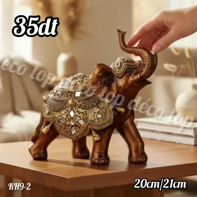 Statue décorative éléphant – Taille moyenne (1 pièce) | Top Déco Tunisie