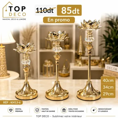 Porte-Bougie Décoratif Élégance | Top Déco Tunisie