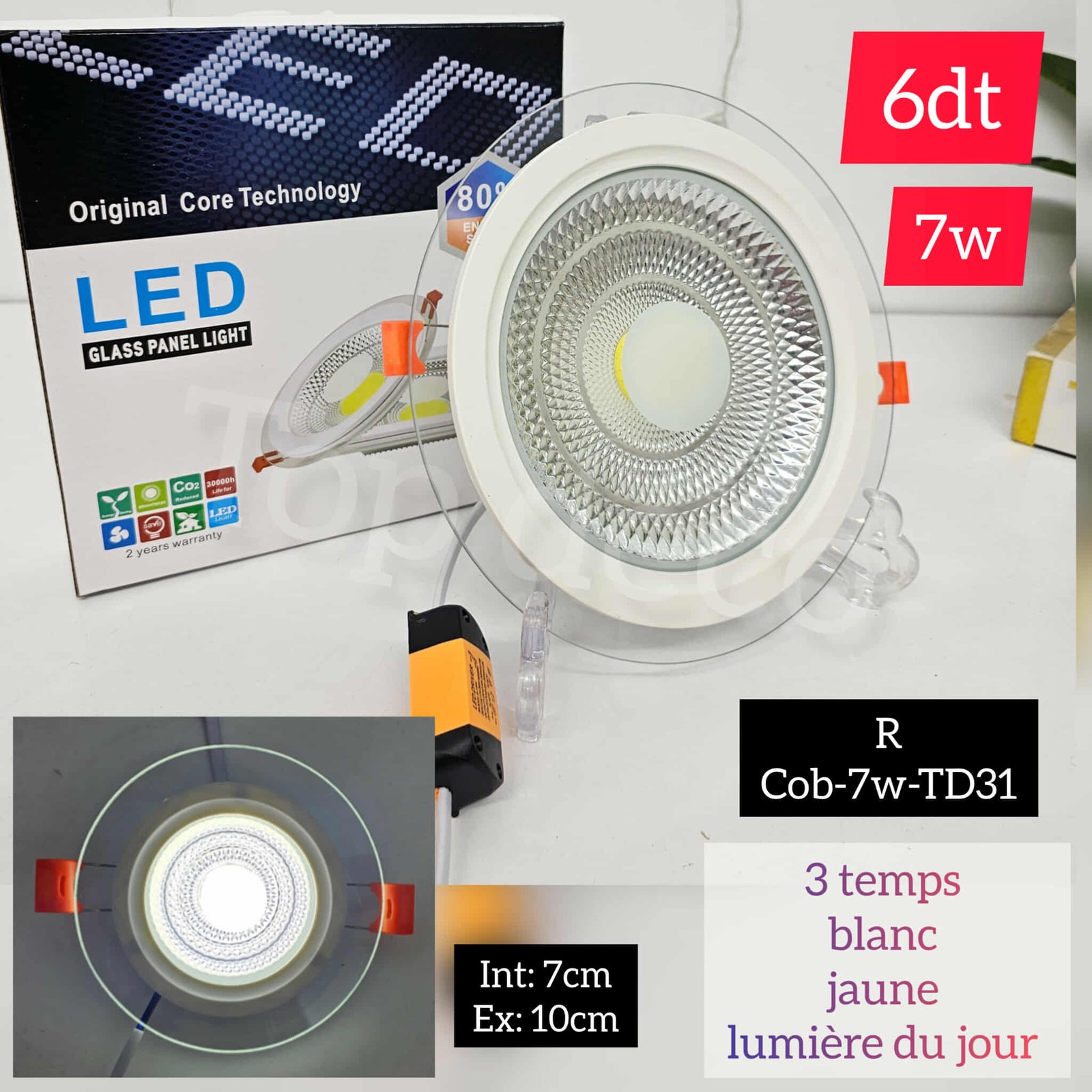 Spot cob 3 temps 7w | Top Déco Tunisie