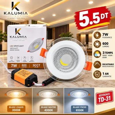 Spot cob 3 temps 7w | Top Déco Tunisie