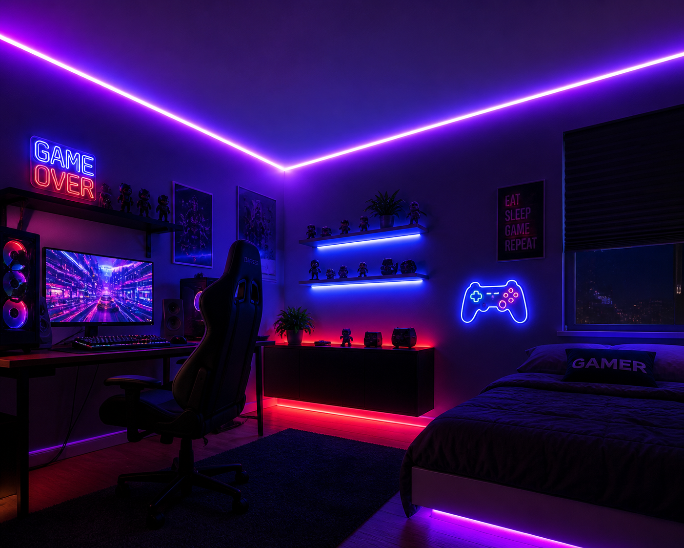 Ruban LED RGB 5 mètres adhésif avec télécommande