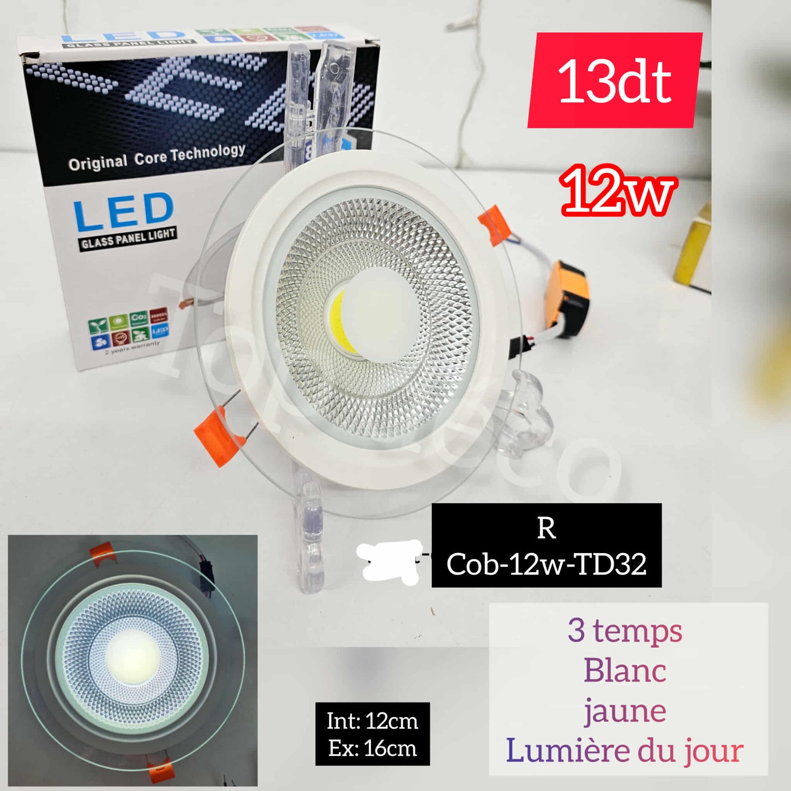 Spot cob 3 temps 12w | Top Déco Tunisie