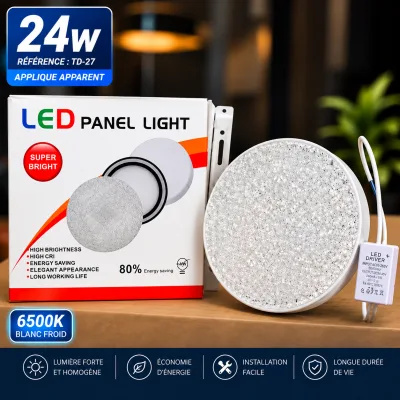 Applique LED Apparente 24W Blanc Froid 6500K | Top Déco Tunisie