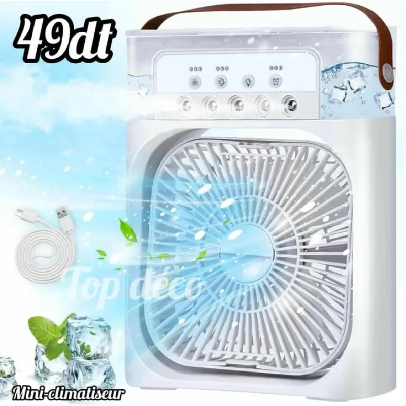 Mini Climatiseur Bureautique Rafraîchissant Multifonction | Top Déco Tunisie