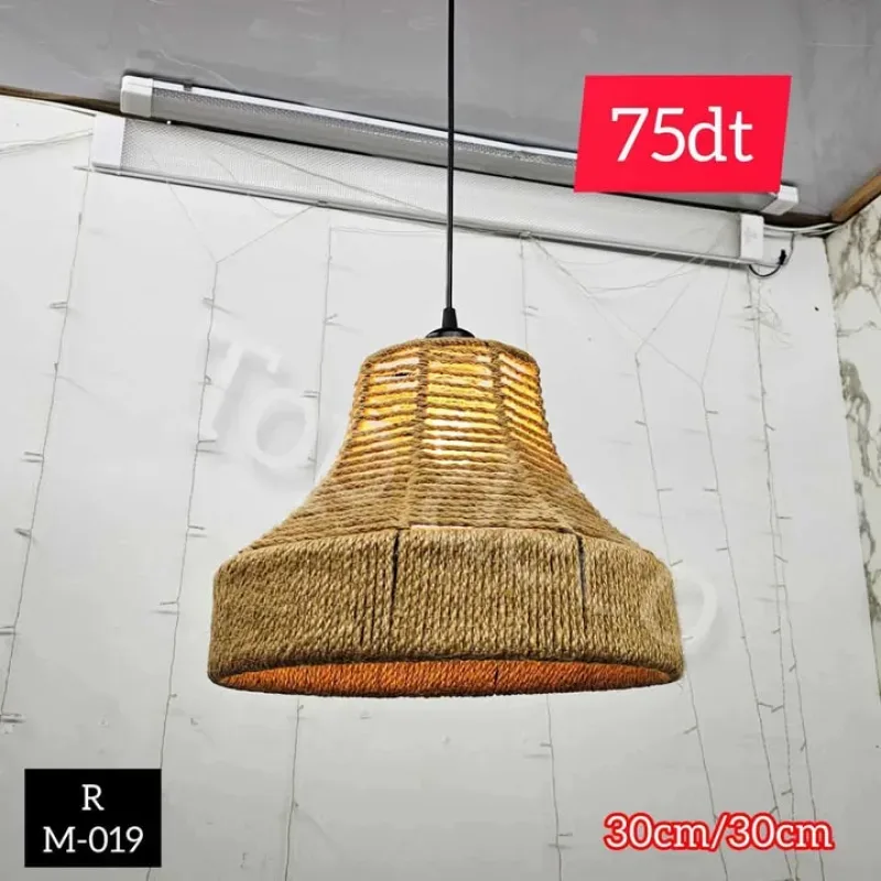 Lustre Suspendu en Corde Naturelle | Top Déco Tunisie