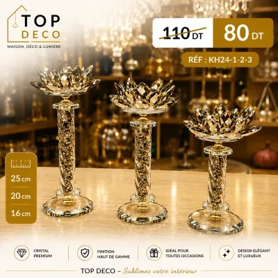 Porte-Bougie Élégance Décorative | Top Déco Tunisie