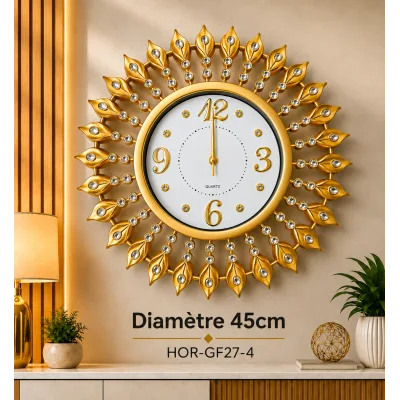Horloge murale doré 45cm | Top Déco Tunisie