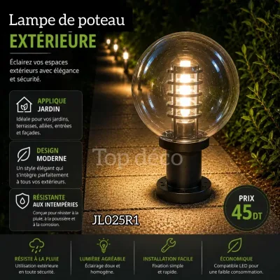 Lanterne de Poteau Extérieure LED | Top Déco Tunisie