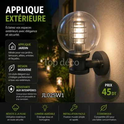 Applique Murale Extérieure LED | Top Déco Tunisie