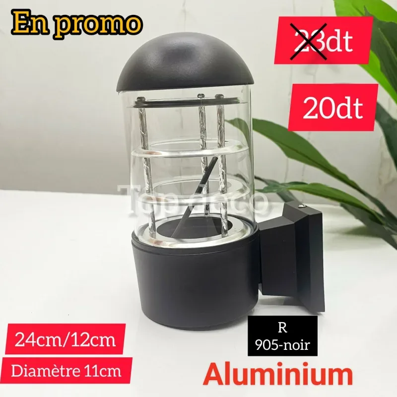 Applique Murale Extérieure Noire | Top Déco Tunisie