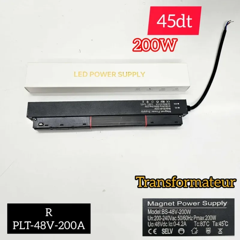 Transformateur LED 48V – 200W | Top Déco Tunisie