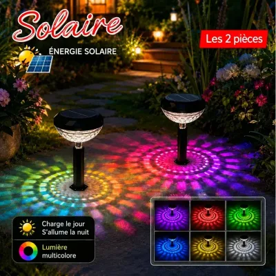 Lampe Solaire RGB de Jardin à Effet Mandala | Top Déco Tunisie