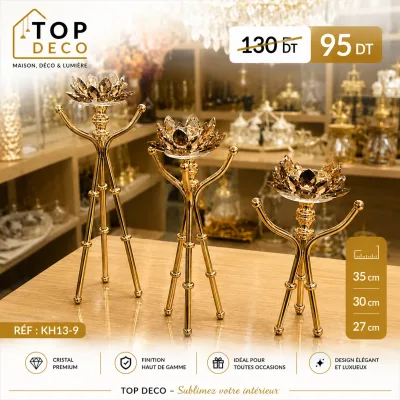 Porte-Bougie de Table Élégant | Top Déco Tunisie
