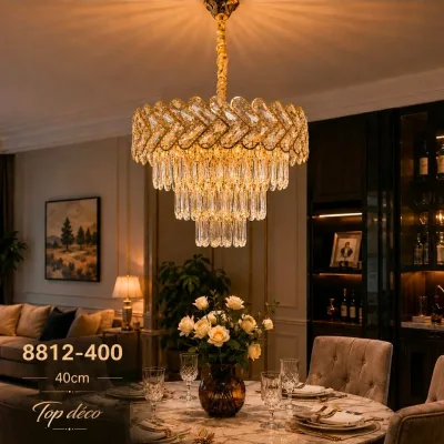 Lustre Cristal Flèche Doré