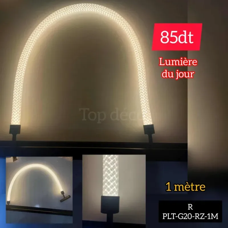 Tube LED Flexible sur Rail – 1 mètre – Lumière du Jour | Top Déco Tunisie