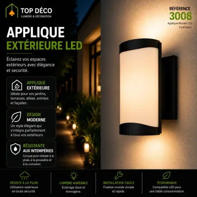 Applique Murale LED Design Élégance Moderne | Top Déco Tunisie