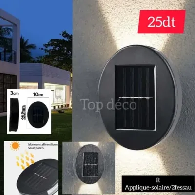 Applique Murale Solaire Double LED – Sensor Solar Wall Light | Top Déco Tunisie
