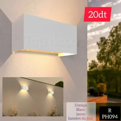 Applique Murale LED Moderne 3 Couleurs – Blanc | Top Déco Tunisie