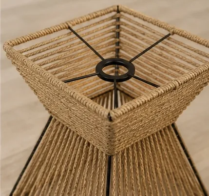 Suspension en Corde Naturelle Tressée – Lustre Bohème Design