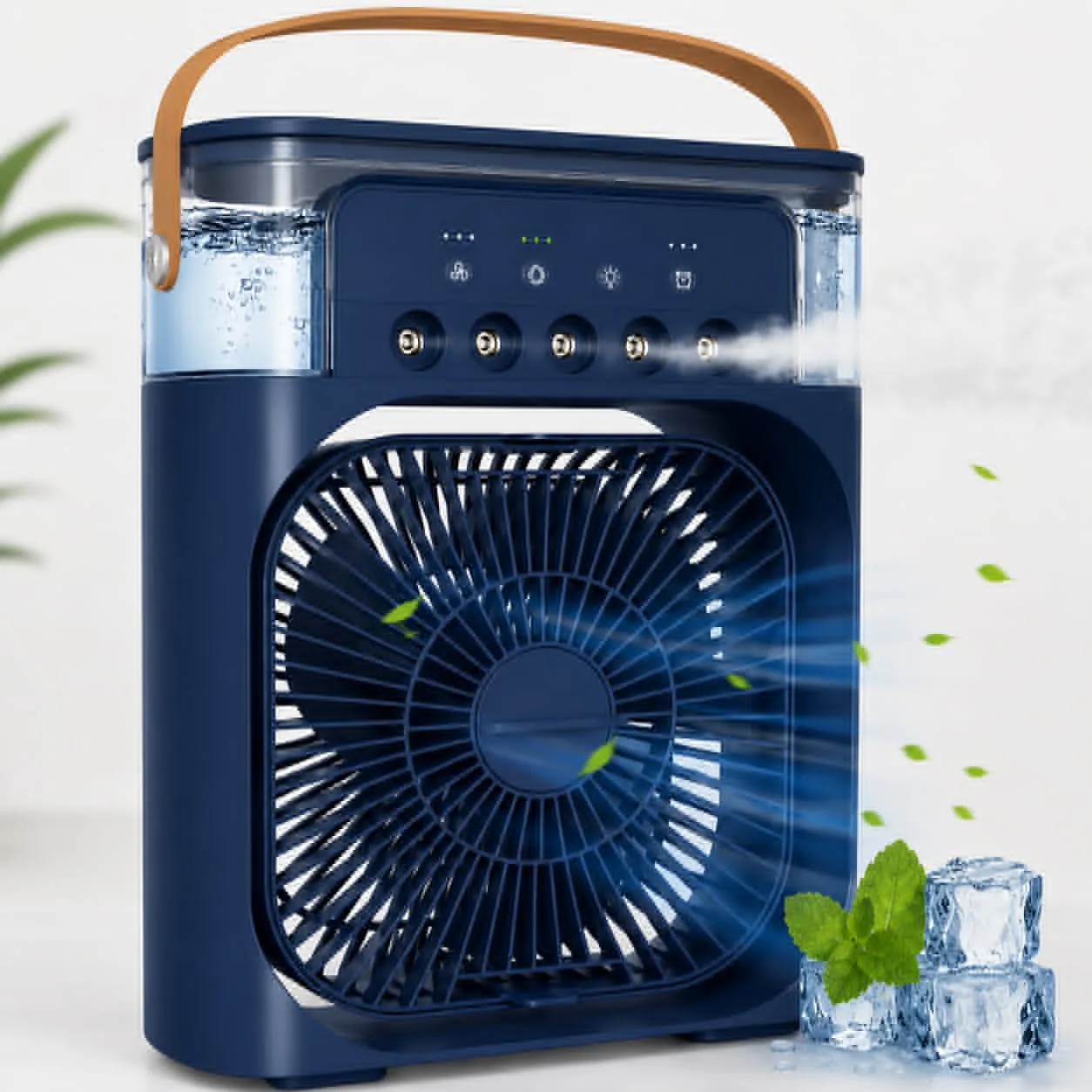 Mini Climatiseur Bleu Bureautique Rafraîchissant Multifonction | Top Déco Tunisie